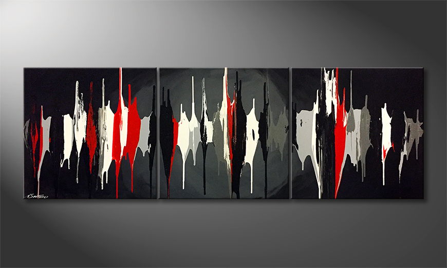 Hand painted painting Floating 210x70cm