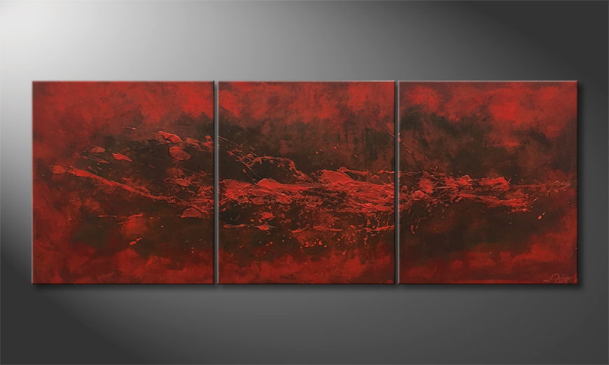 Hand painted painting Heaven and Hell 210x80cm