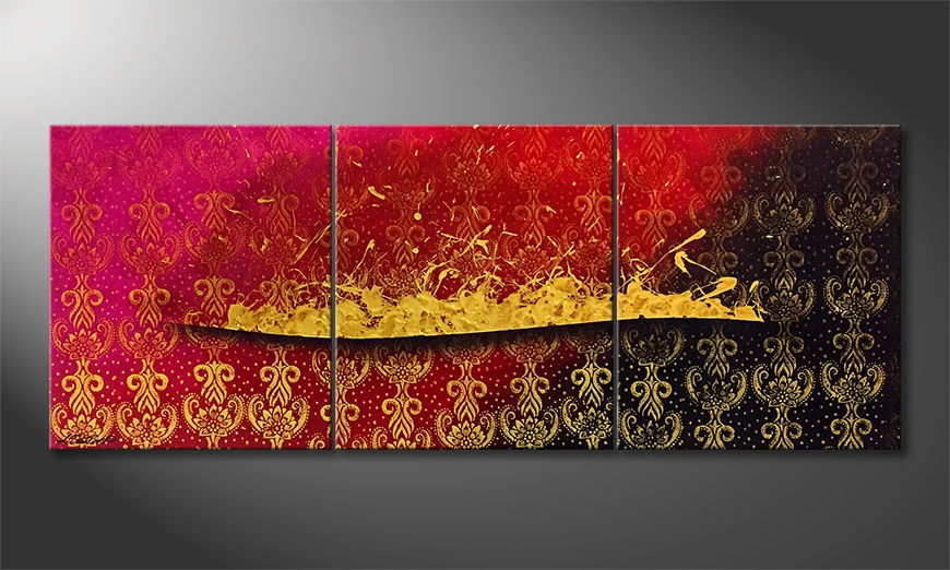 Hand painted painting Indian Summer 180x70cm