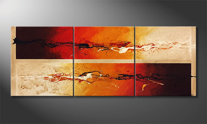 Hand painted painting Inflammable 180x70cm