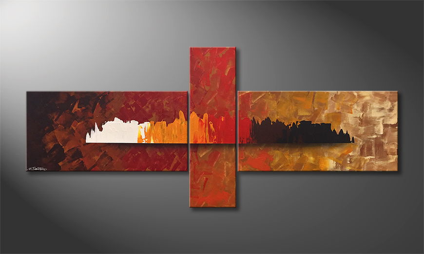 Hand painted painting Inner Fire 230x100cm