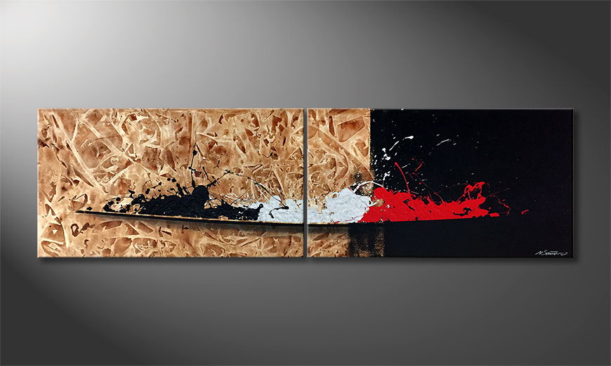 Hand painted painting Modern Dream 200x60cm