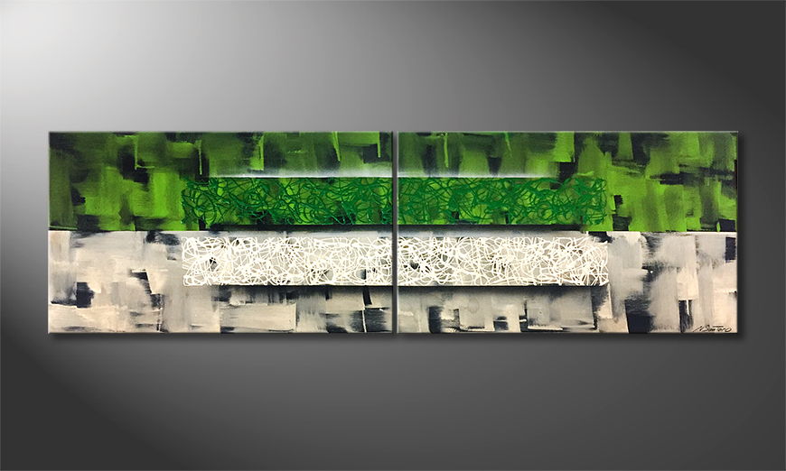 Hand painted painting Nature Gate 200x60cm