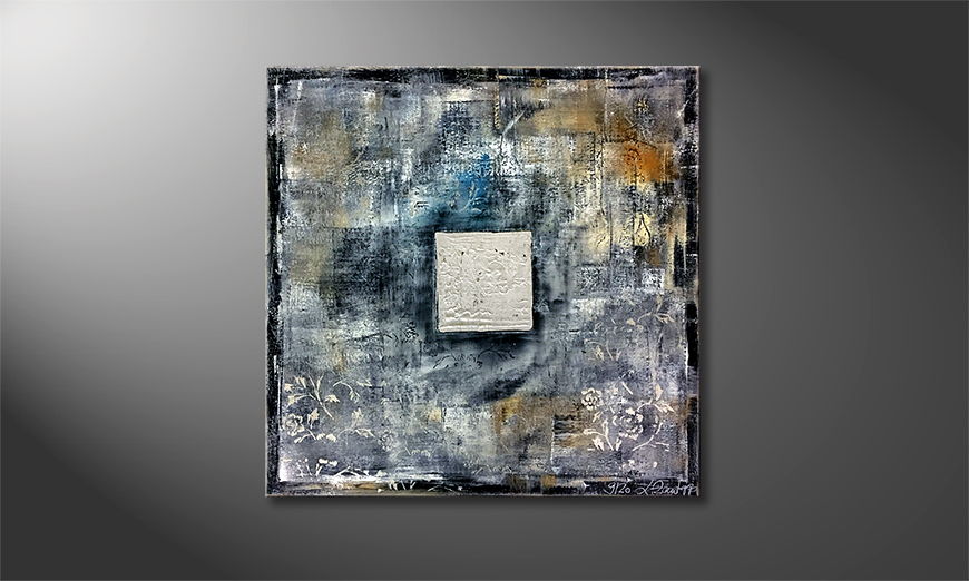Hand painted painting Rust Of Time 80x80cm