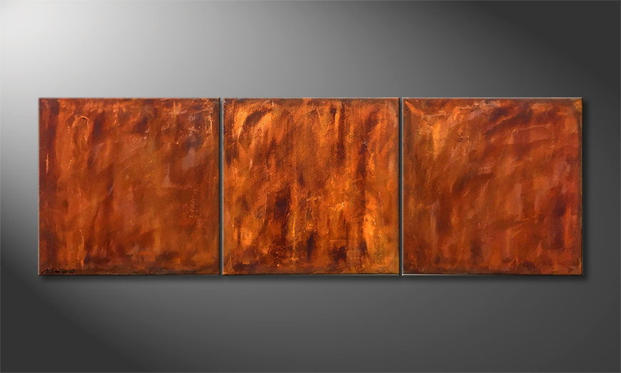 Hand painted painting Rusty 210x70cm