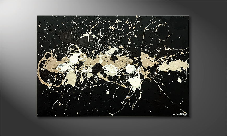 Hand painted painting Smash 120x80cm