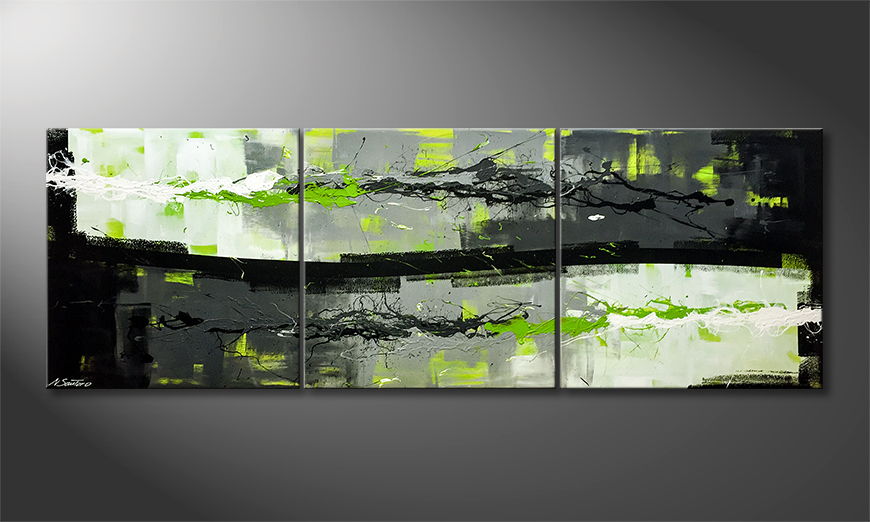 Hand painted painting Spirit Of Nature 210x70cm