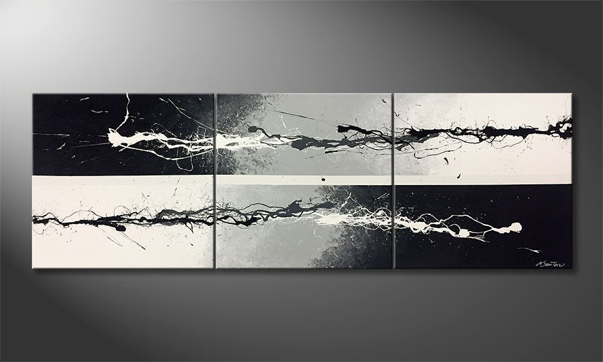 Hand painted painting Splash Spectacle 210x70cm