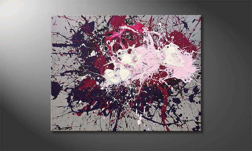 Hand painted painting Sweet Explosion 90x70cm