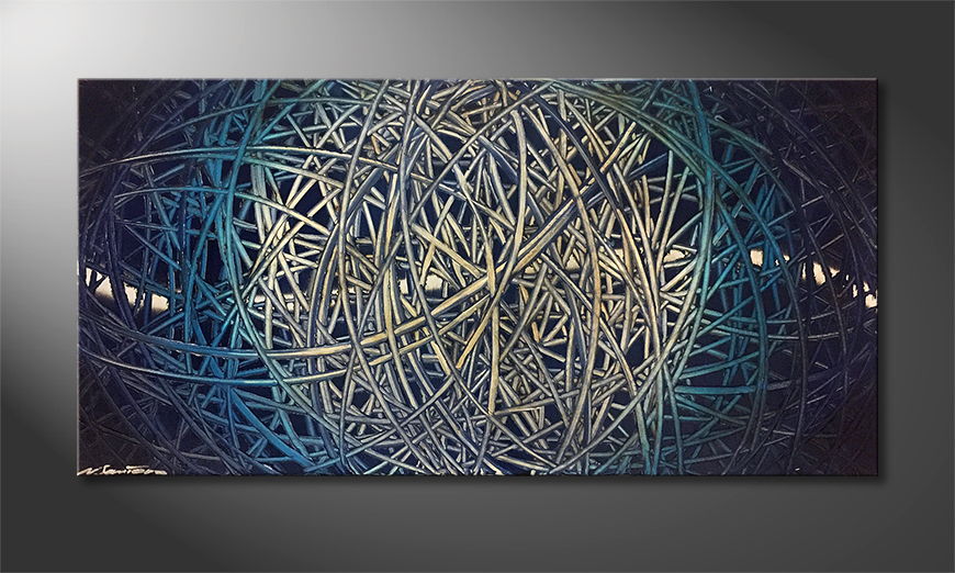 Hand painted painting Unbreakable 120x60cm