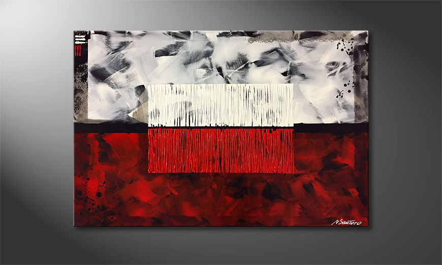 Hand painted painting Upside Down 120x80cm