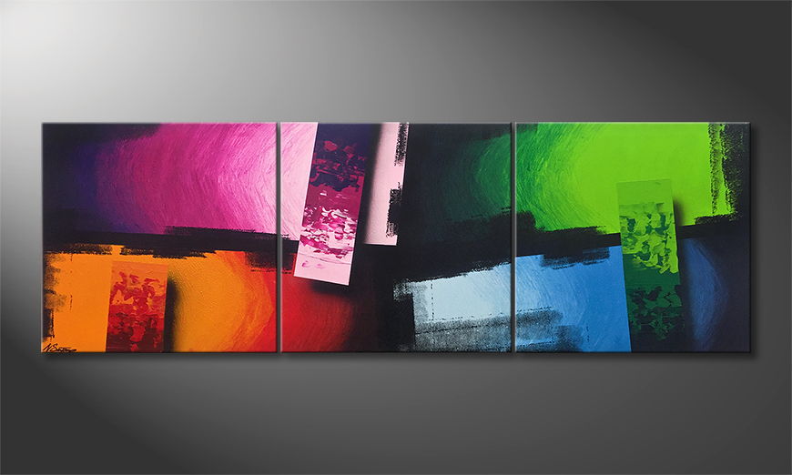 Living room painting Color Clash 210x70cm