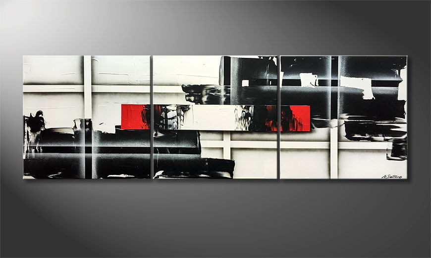 Living room painting Contrast 210x70cm