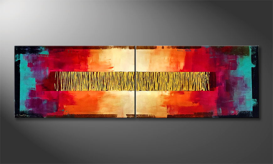Living room painting Flammable 200x60cm