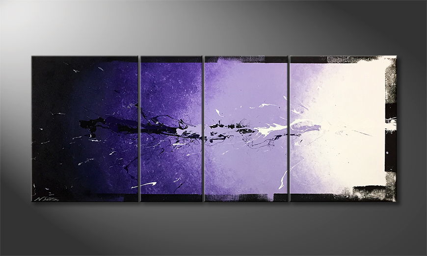 Living room painting Galactic Spalsh 170x70cm