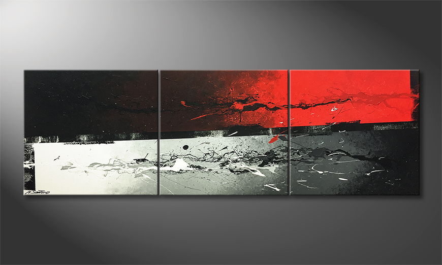 Living room painting Hot Contrast 210x70cm