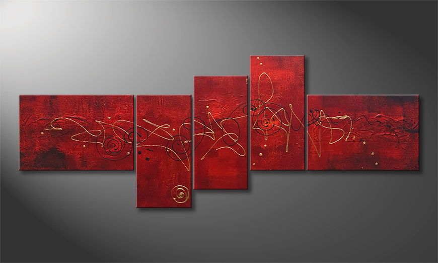 Living room painting Melody Of Live 210x80cm