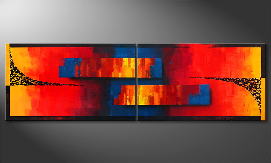Living room painting Placebo Colors 200x60cm