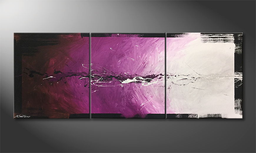 Living room painting Purple Phase 180x70cm