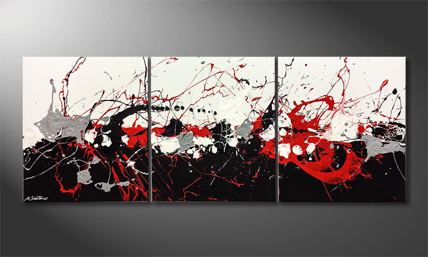 Living room painting Red Among 180x70cm