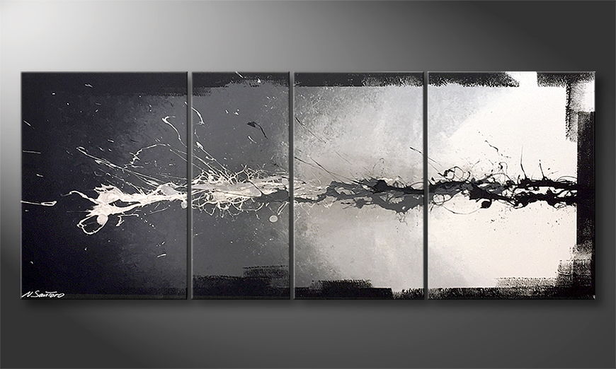 Living room painting Switched Black 190x70cm