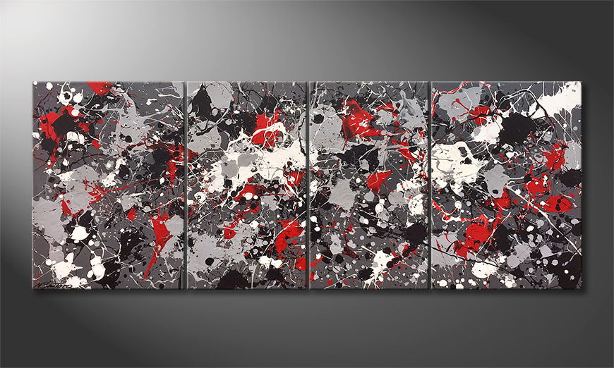 Living room painting Synapses 180x70cm