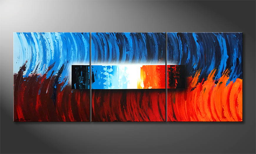 Living room painting Waves 150x60cm