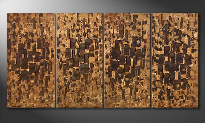 Modern painting Desert Cubes 160x80cm