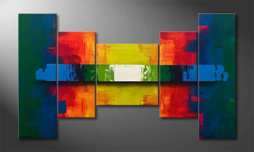Modern painting Enlightened Colors 170x100cm