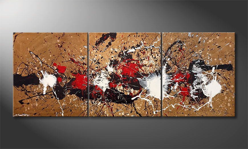 Modern painting Rage Of Earth 180x70cm