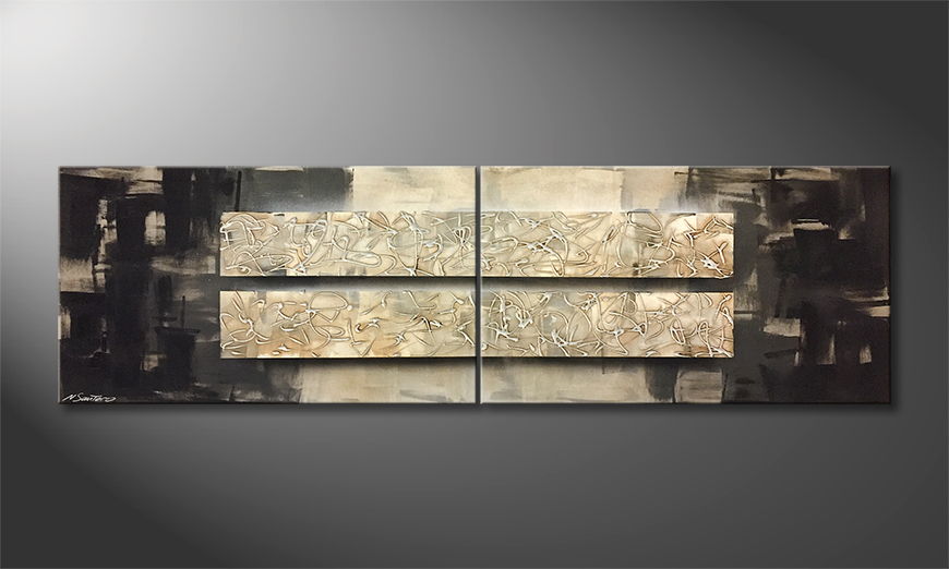 Modern wall art Abstract Bars 200x60cm