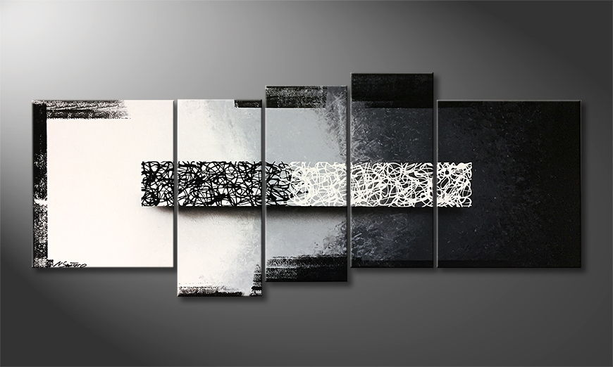 Modern wall art Black And White 190x80cm
