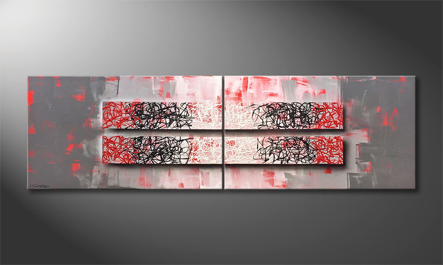 Modern wall art Contrast Struggle 200x60cm