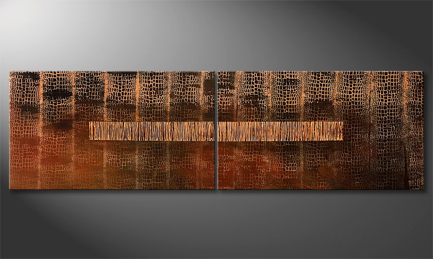 Modern wall art Copper Age 200x60cm