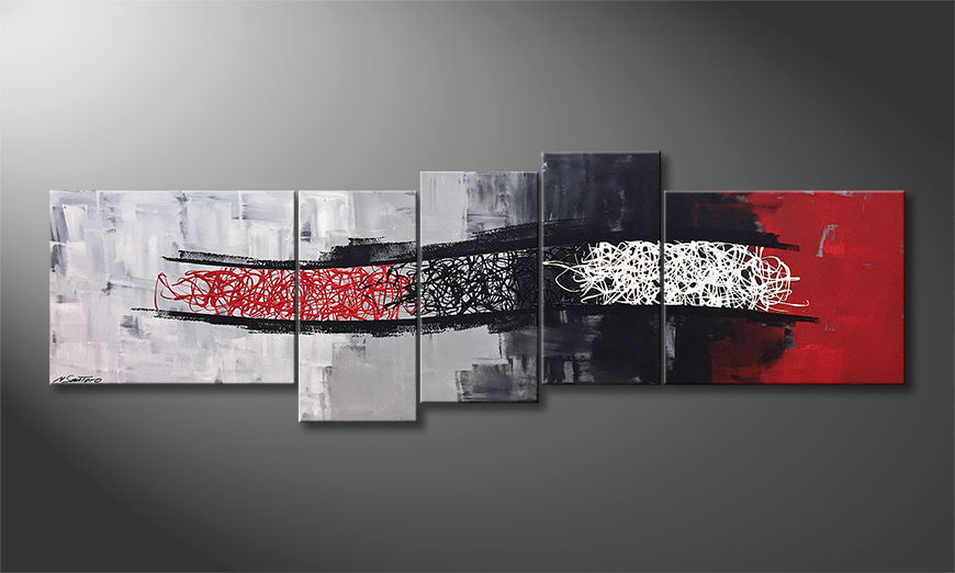 Modern wall art Flow Of Emotions 210x70cm