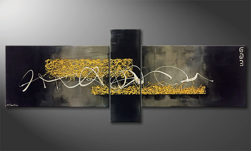 Modern wall art Gold And Glory 230x90cm