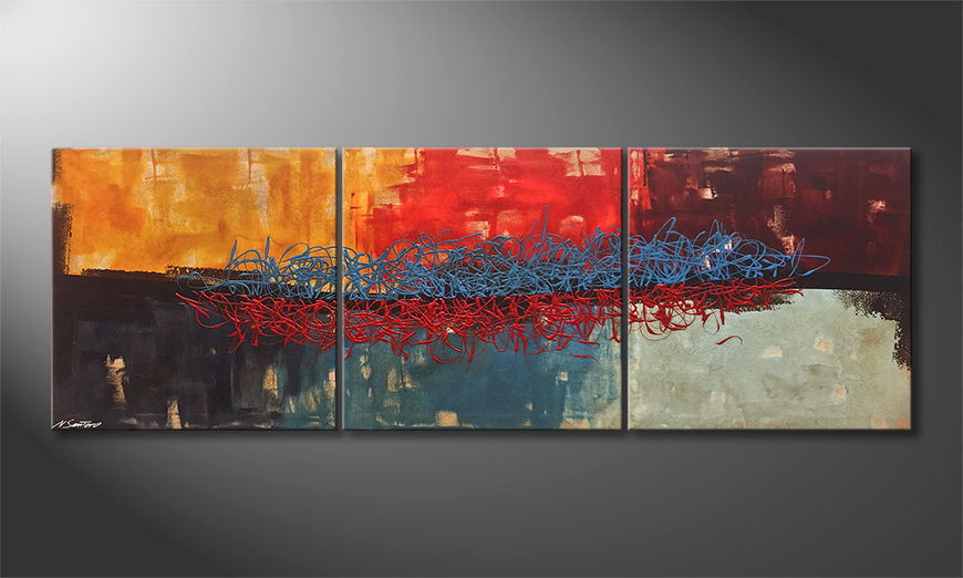 Modern wall art Hot And Cold 210x70cm