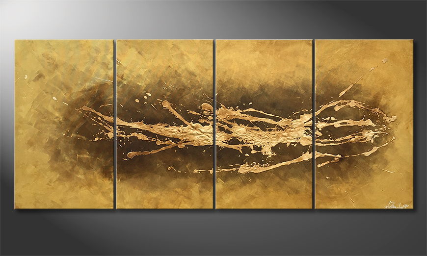 Modern wall art Liquid Earth 160x70cm
