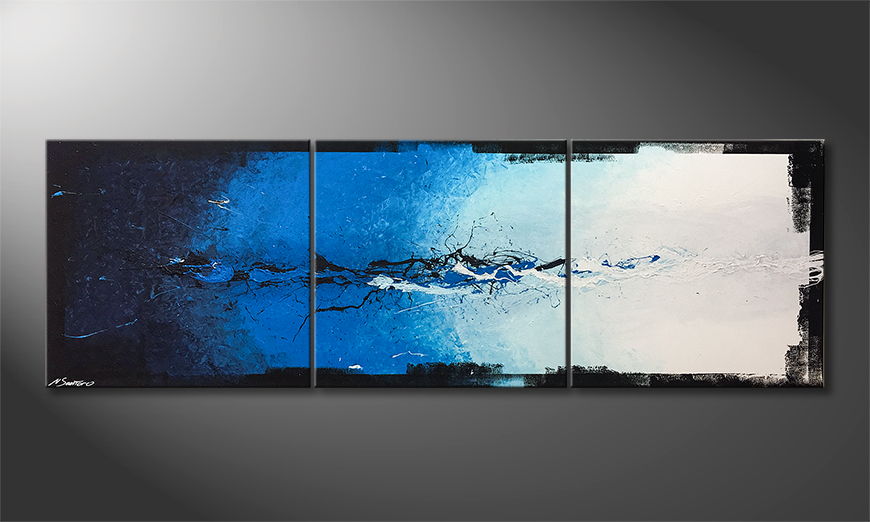 Modern wall art Liquid Ice 210x70cm