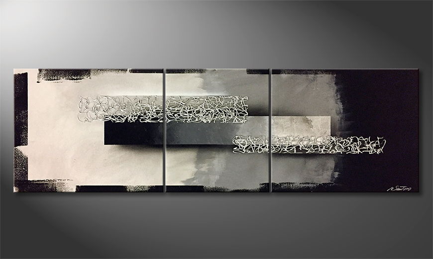 Modern wall art Shadow Blocs 190x60cm