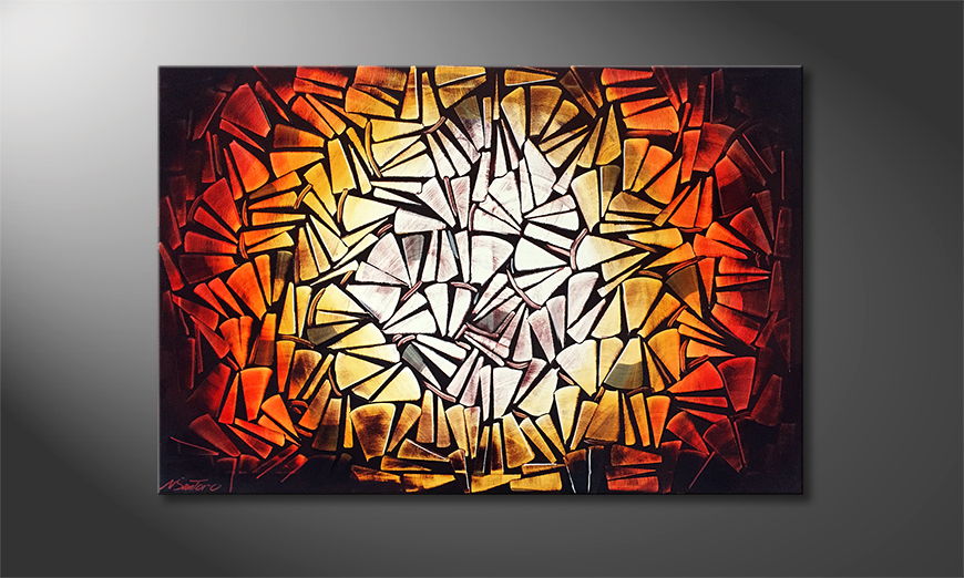 Modern wall art Shattered Glow 120x80cm