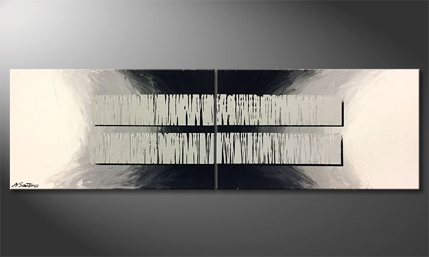 Modern wall art Zebra 200x60cm