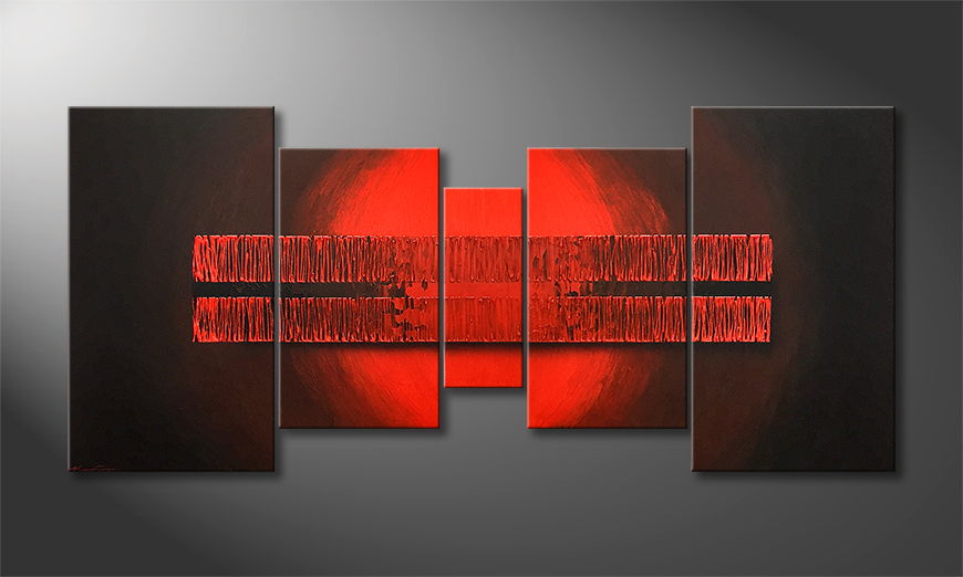 Our wall art Burning Red 200x70cm