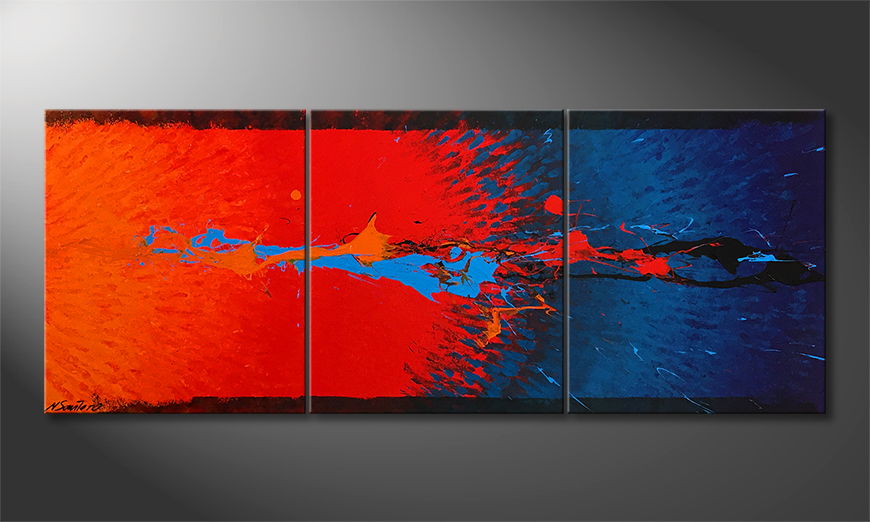 Our wall art Fire Kisses Water 150x60cm