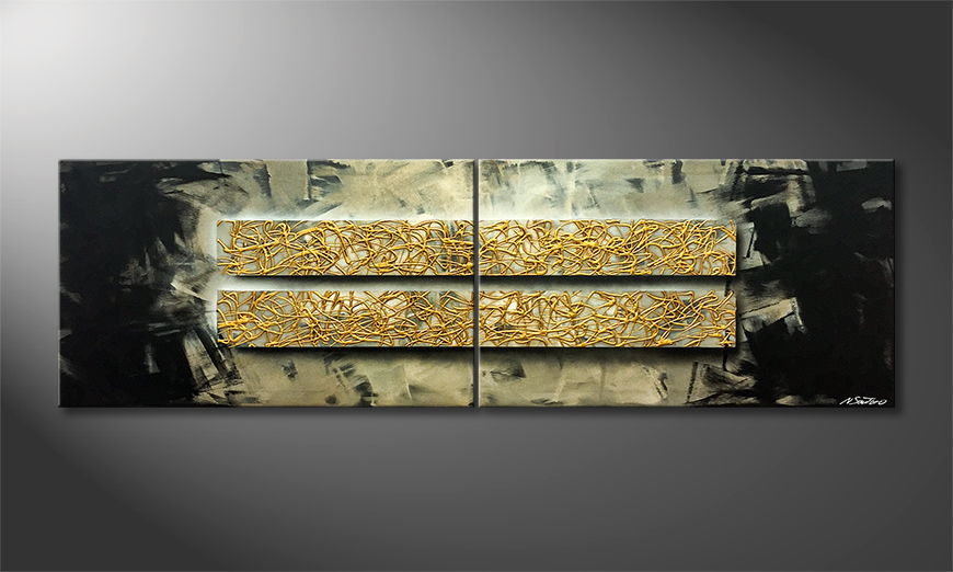 Our wall art Golden Bars 200x60cm
