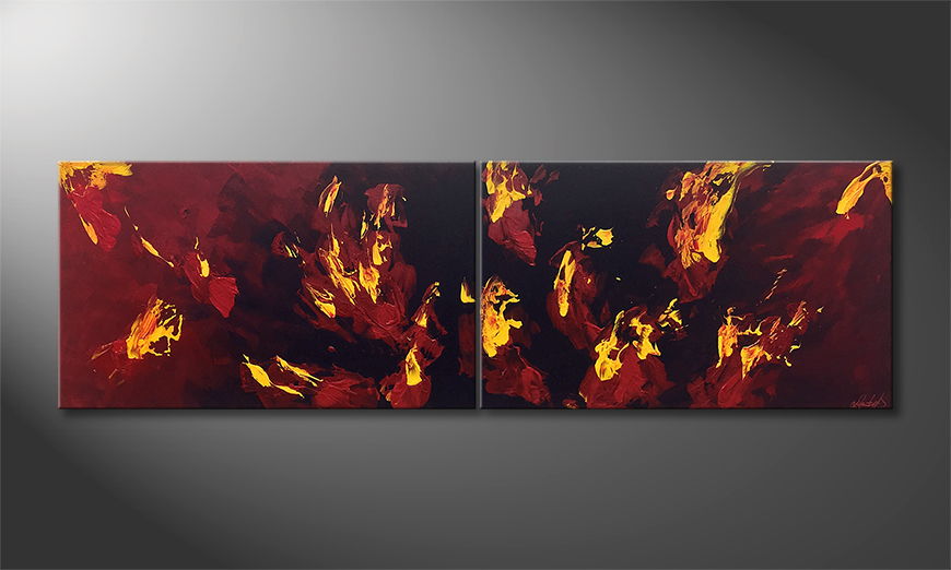 Our wall art Liquid Flames 200x60cm