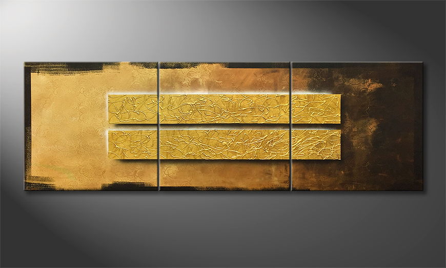 Our wall art Liquid Gold 240x80cm