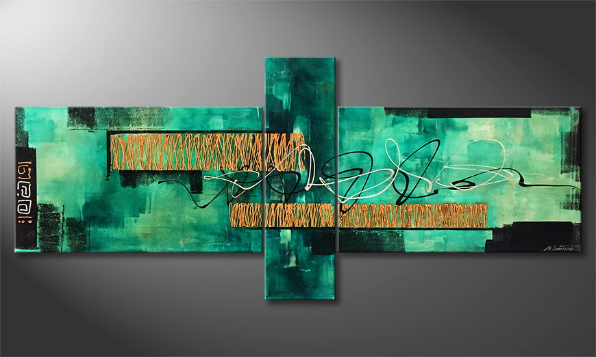 Our wall art Luxury Green 230x100cm