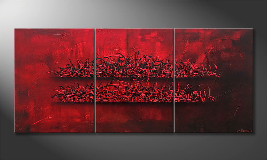 Our wall art Red Glow 180x80cm
