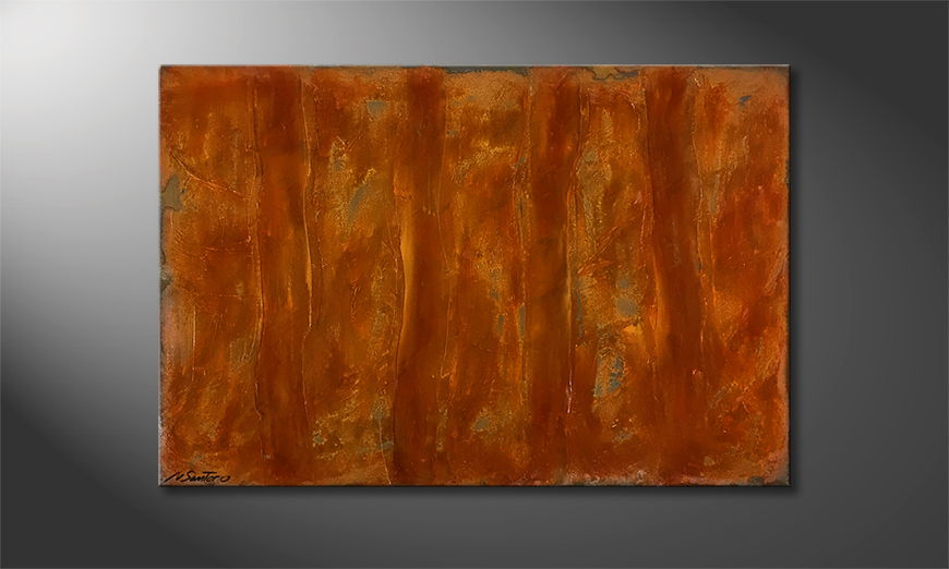 Our wall art Rusty Wood 120x80cm
